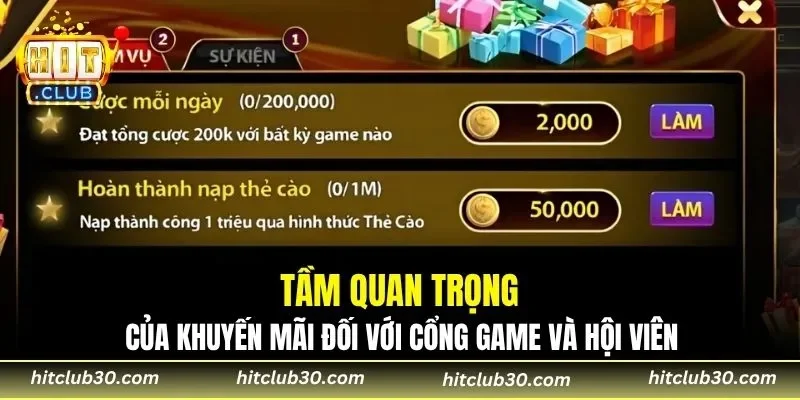 Tầm quan trọng của khuyến mãi đối với cổng game và hội viên