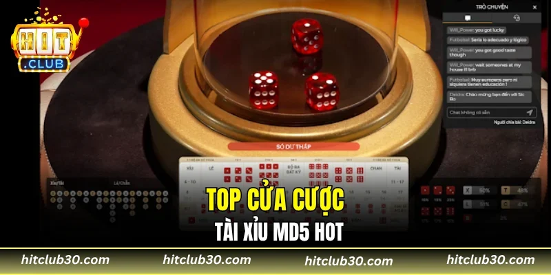 Top cửa cược tài xỉu MD5 hot